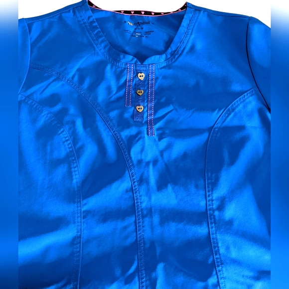 Heartsoul Royal Blue Women's Scrub Top - Picture 3 of 8
